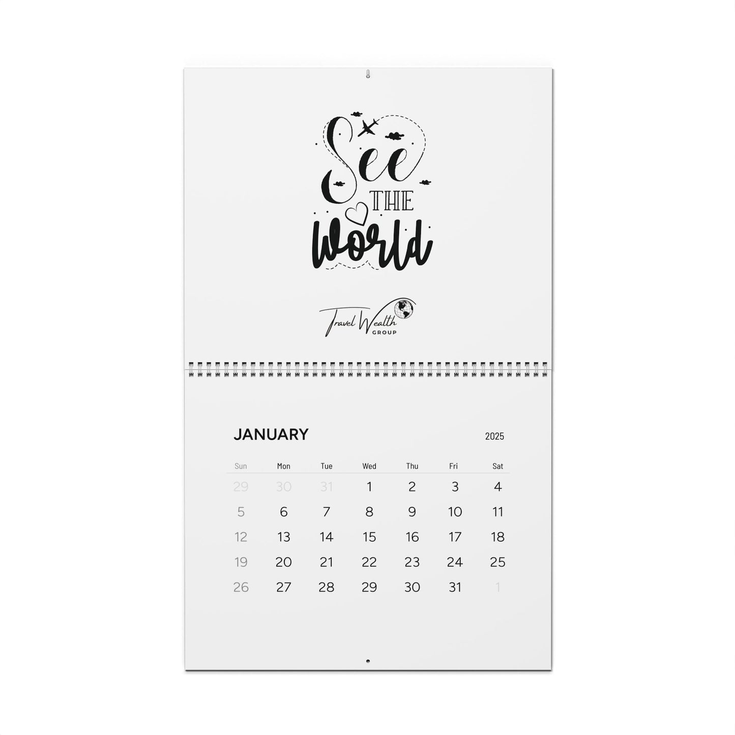 2025 Wall Calendar - See the World & Vacation Vibes