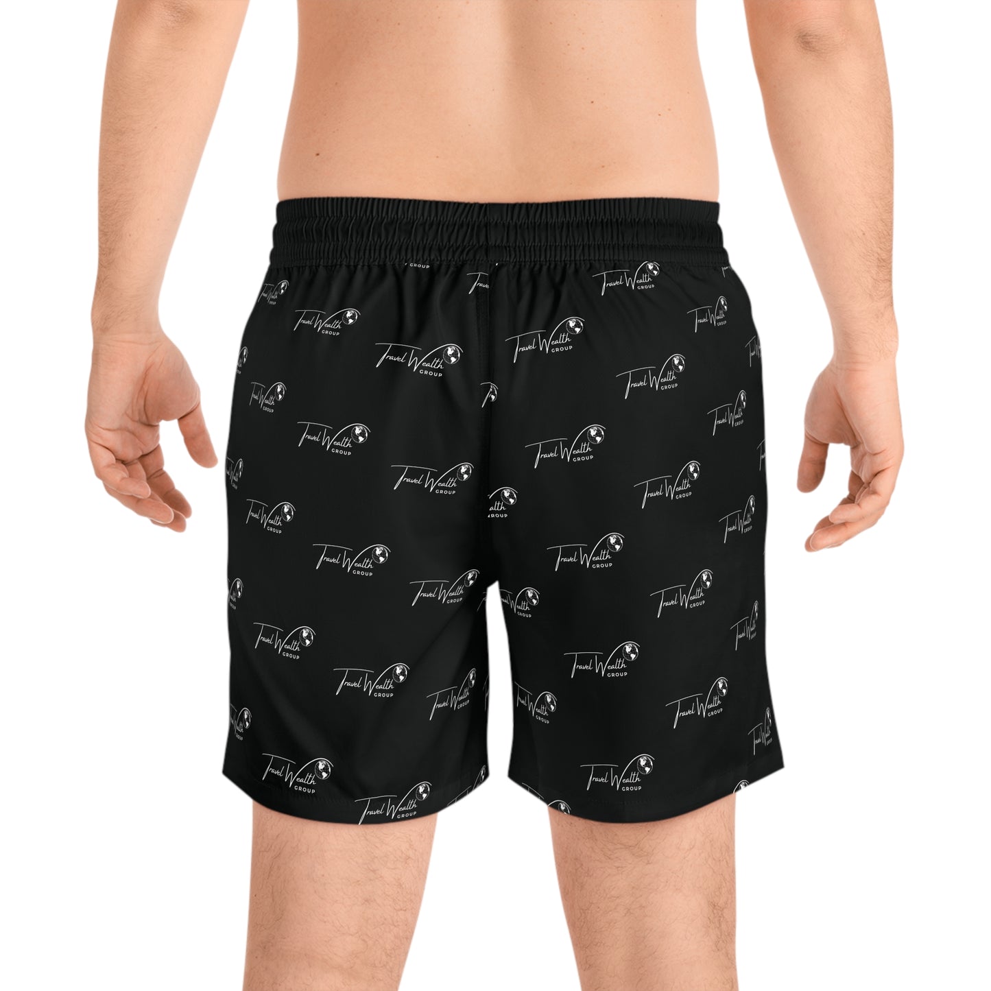 Logo Men's Mid-Length Swim Shorts (AOP)