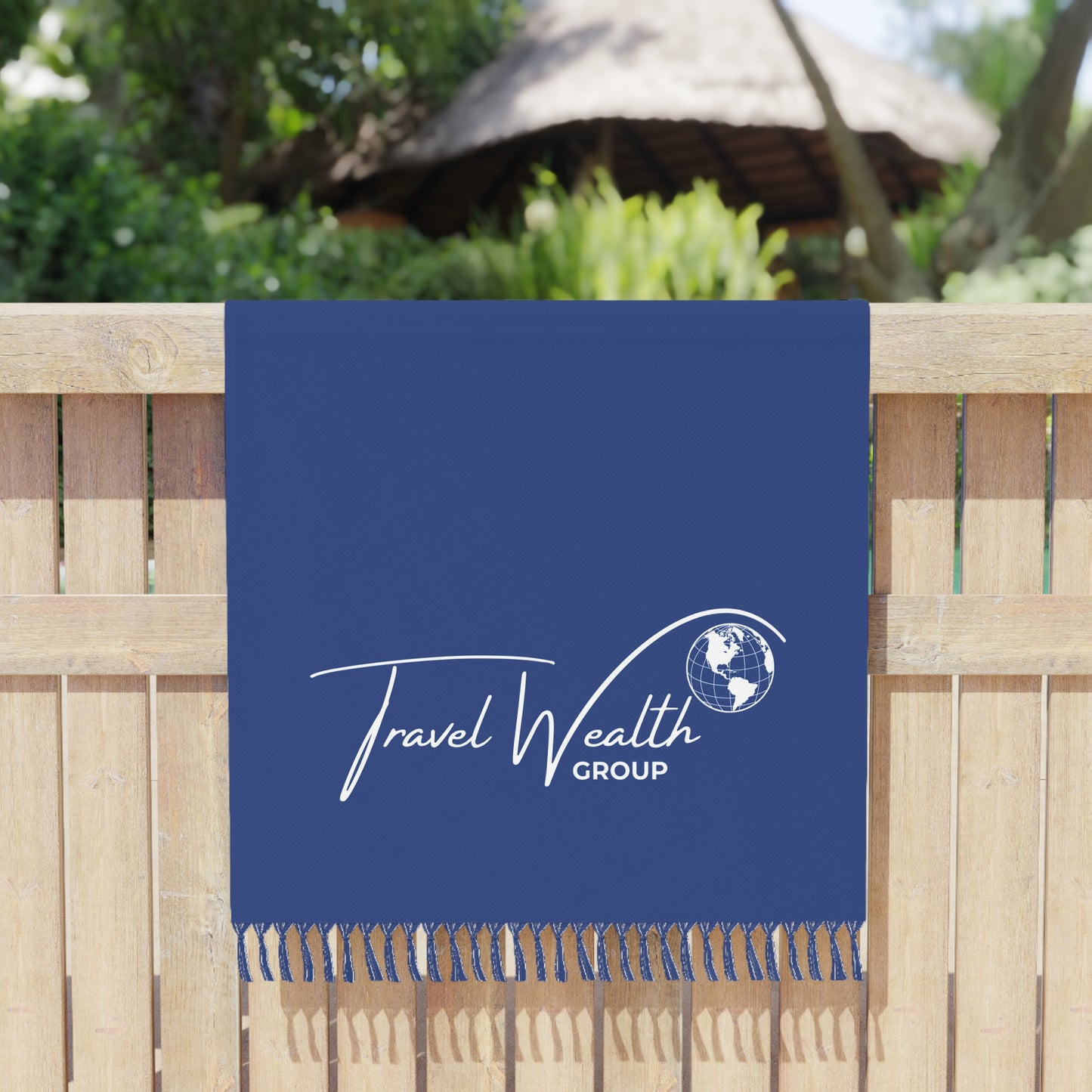 Blue Logo Boho Beach Cloth