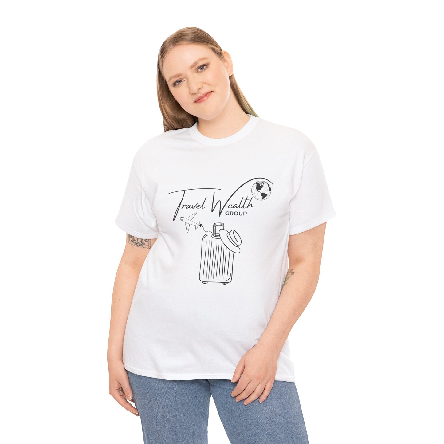 Travel Wealth Group Unisex Heavy Cotton Tee - Adventure Awaits
