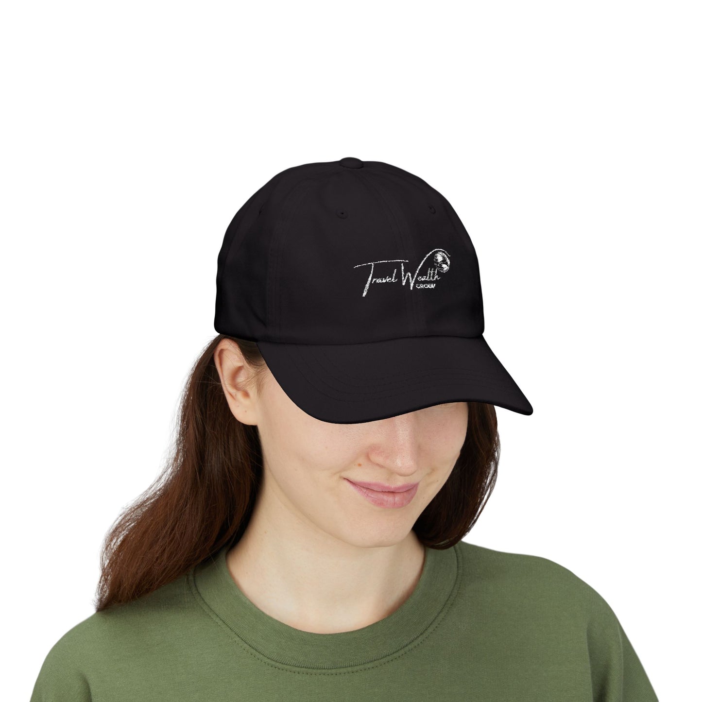 Travel Wealth Classic Dad Cap - Relaxed Black Baseball Hat