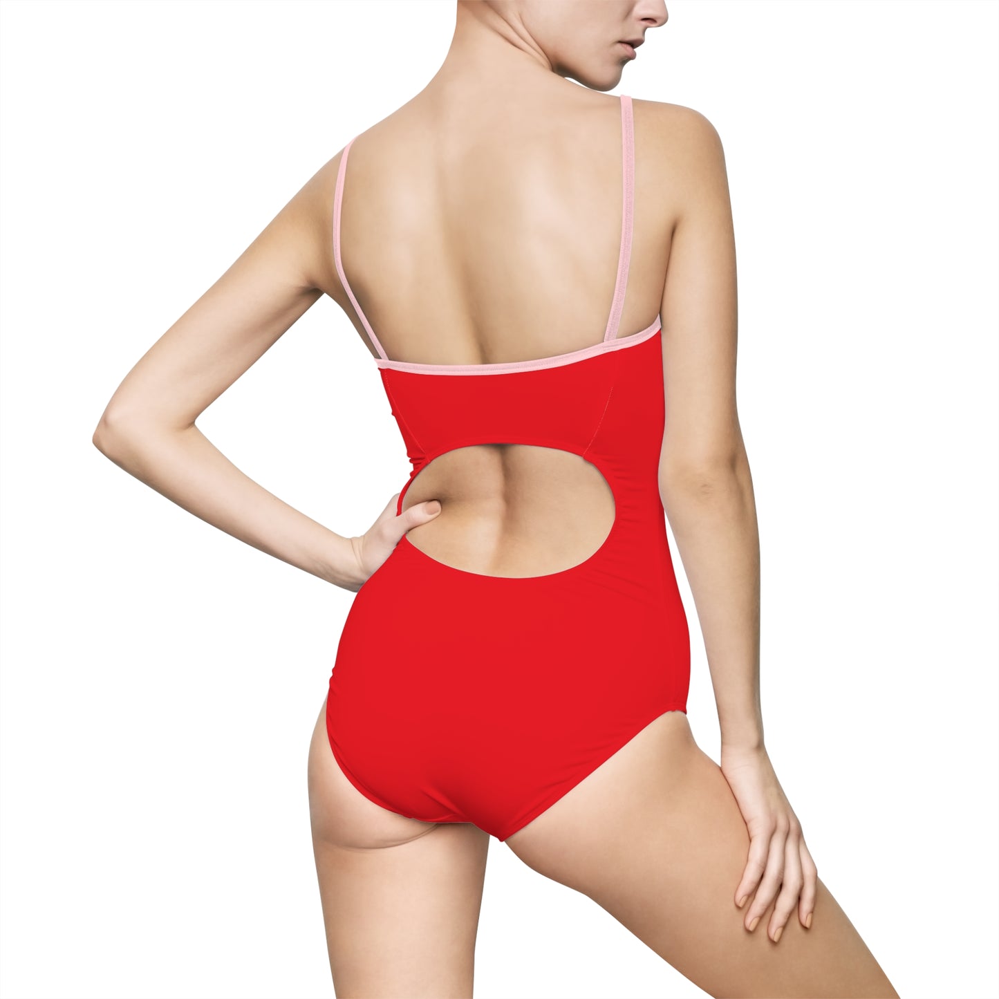 Logo Red Women's One-piece Swimsuit (AOP)