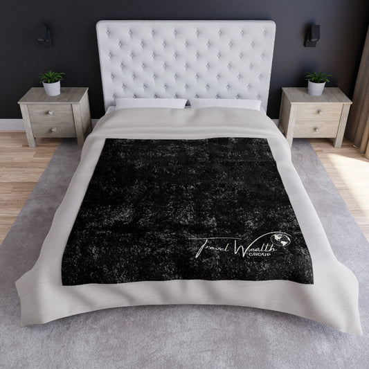 Logo Crushed Velvet Blanket