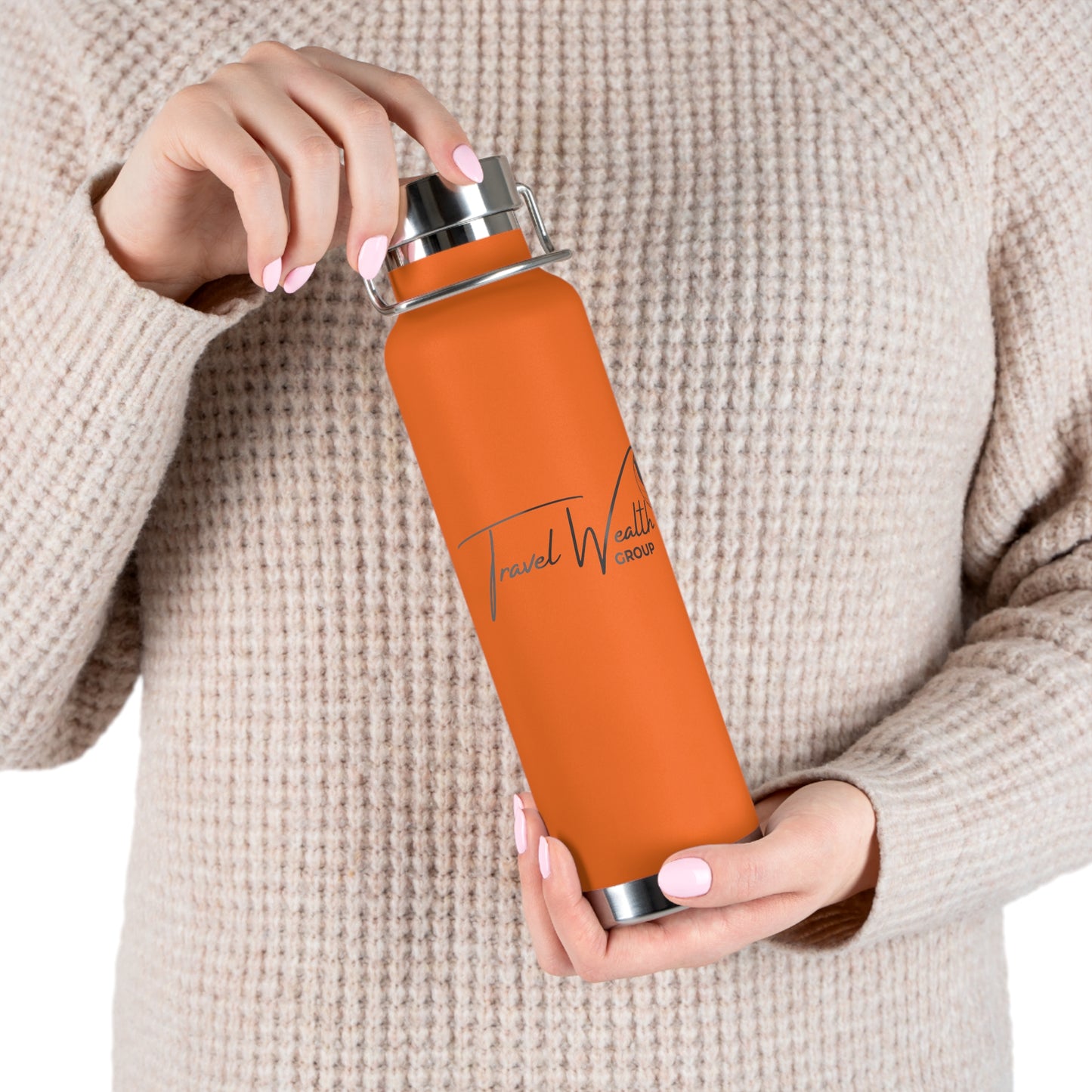Travel Wealth Group Copper Insulated Water Bottle - 22oz