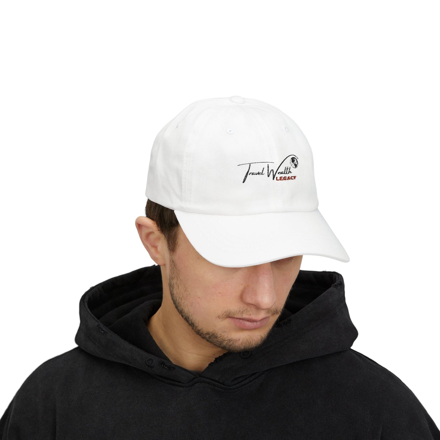 Legacy  Travel Wealth Classic Dad Cap - Relaxed White Baseball Hat