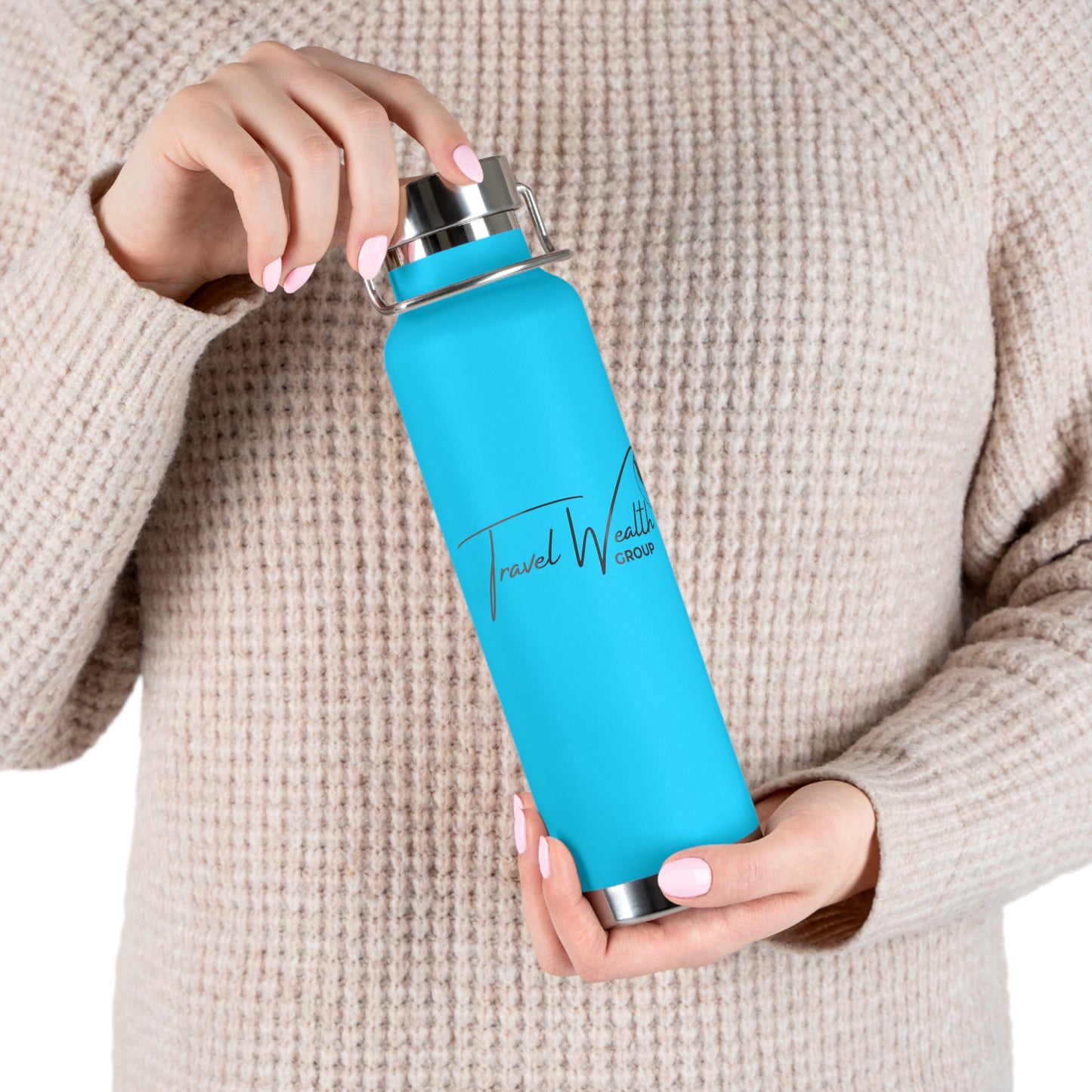 Travel Wealth Group Copper Insulated Water Bottle - 22oz