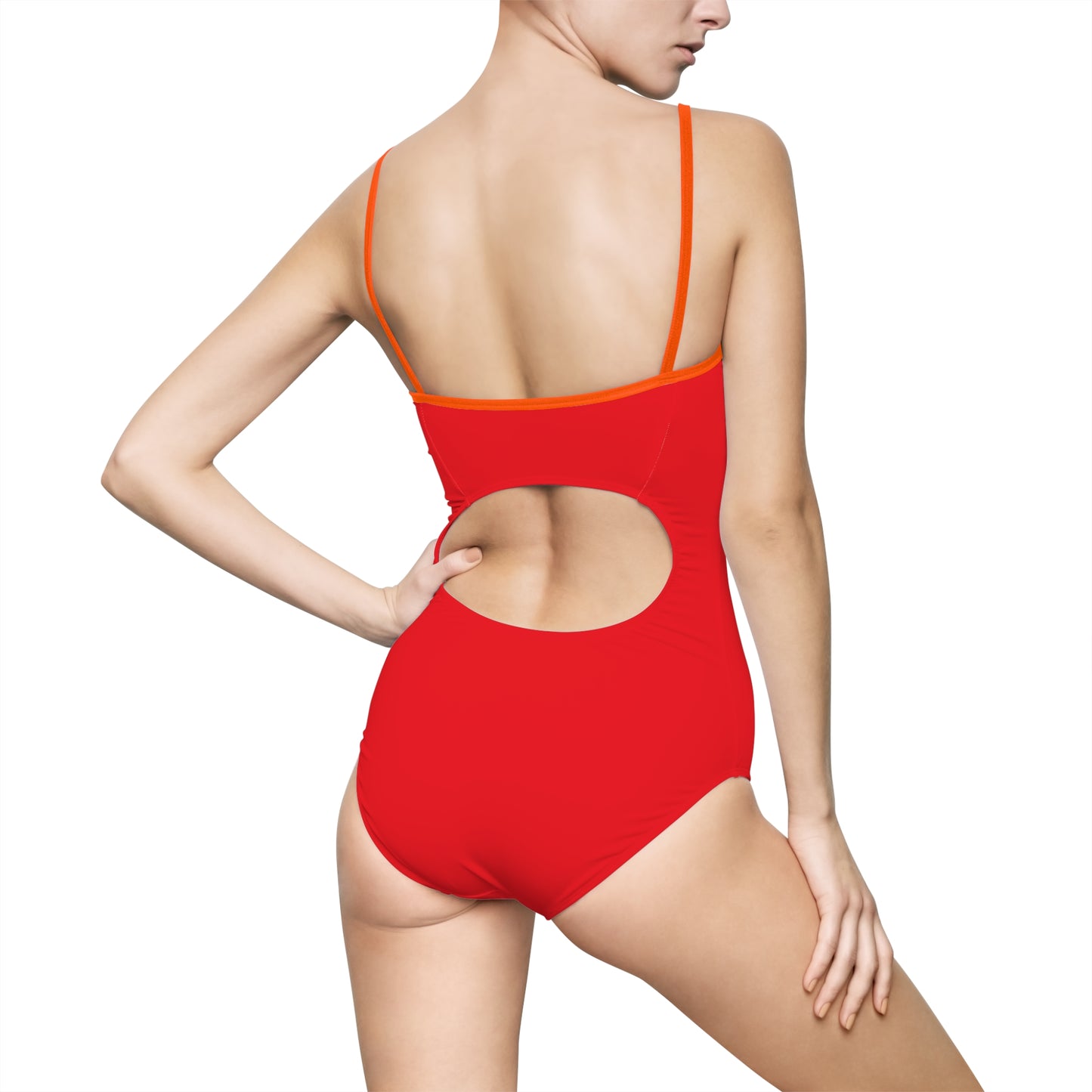 Logo Red Women's One-piece Swimsuit (AOP)