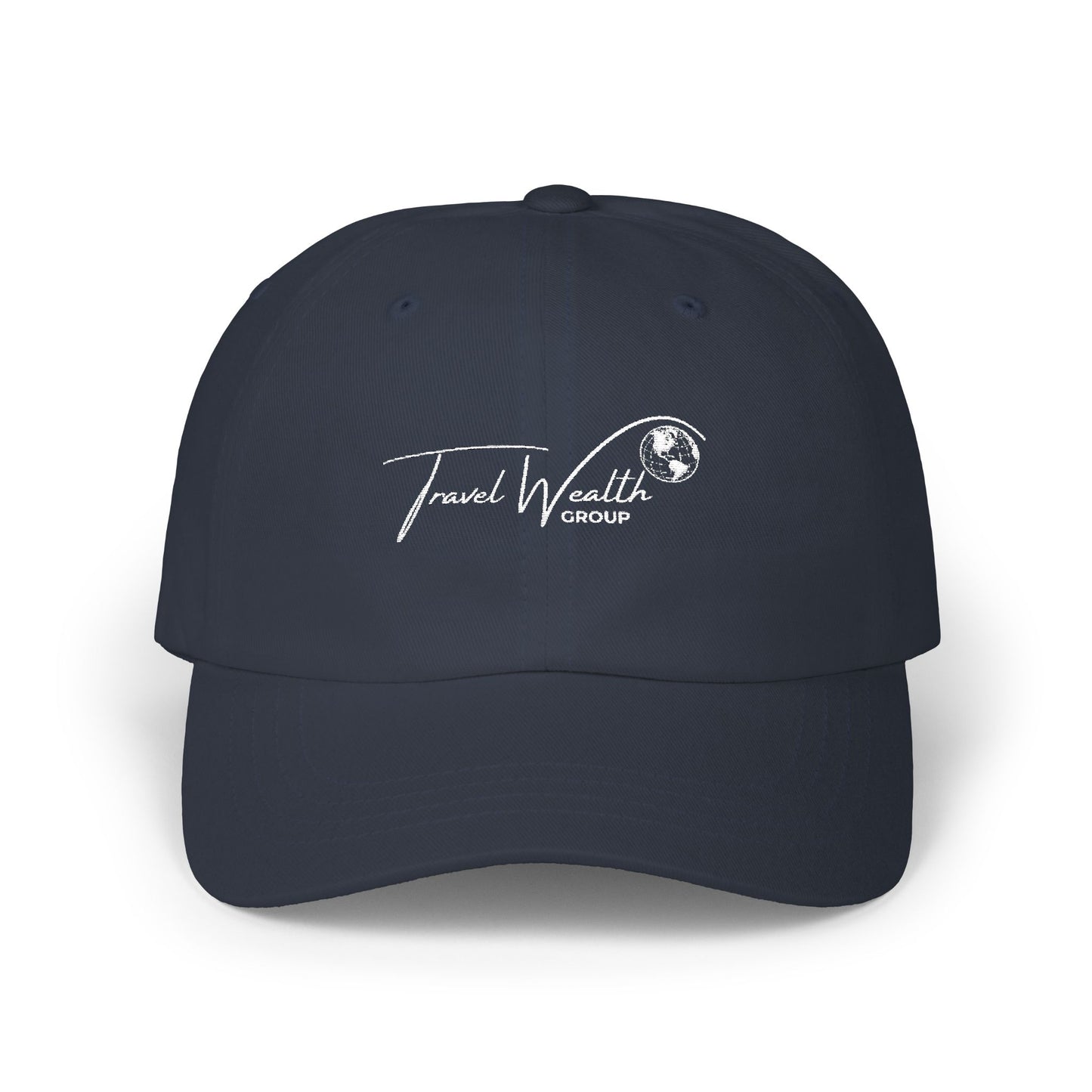 Travel Wealth Classic Dad Cap - Relaxed Black Baseball Hat