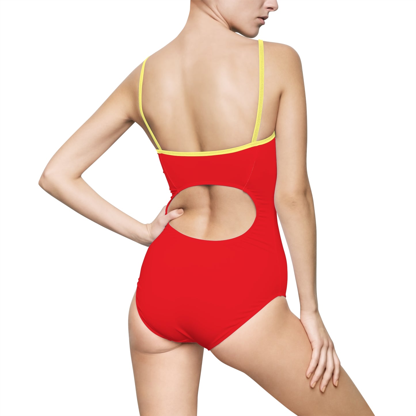 Logo Red Women's One-piece Swimsuit (AOP)