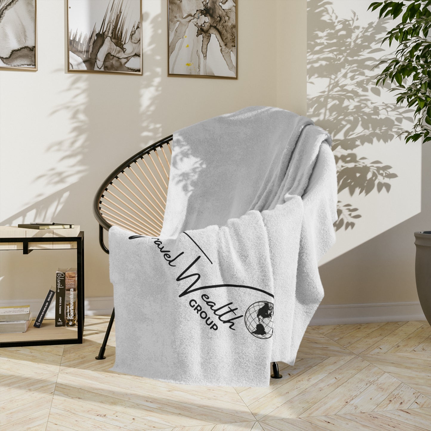 Logo Velveteen Microfiber Blanket