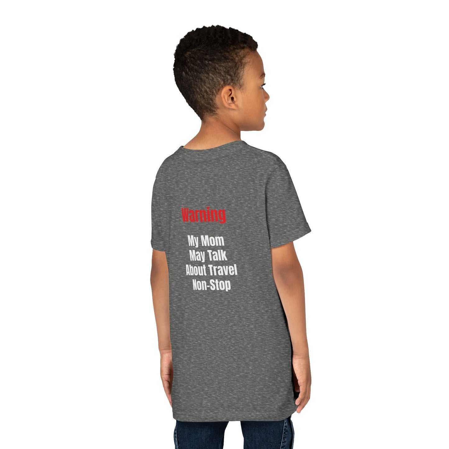 Youth My mom May talk About Travel Non- Stop Short Sleeve Tee