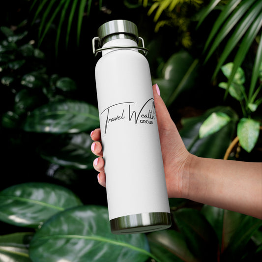 Travel Wealth Group Copper Insulated Water Bottle - 22oz