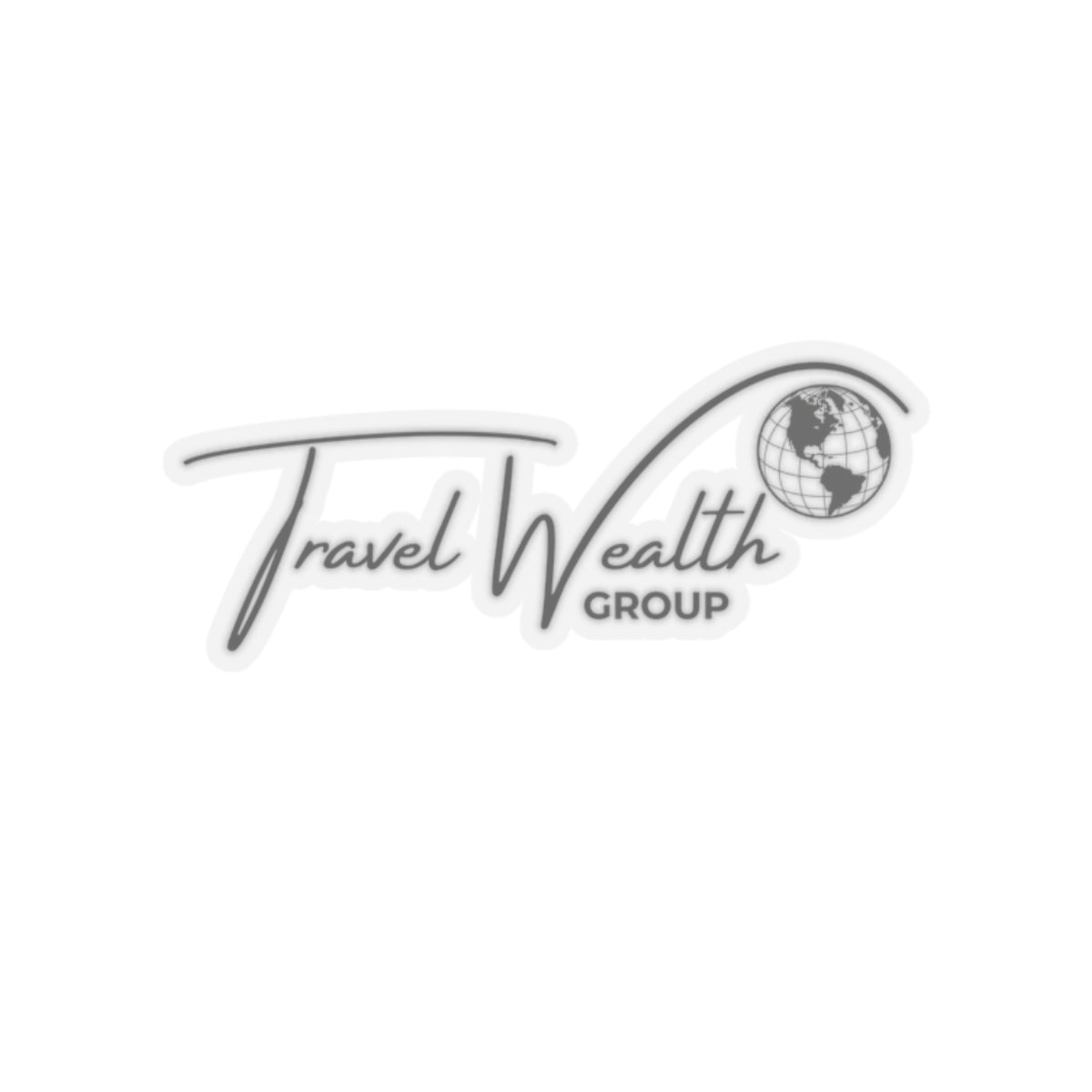 Travel Wealth Group Kiss-Cut Stickers - Perfect for Laptops & Water Bottles