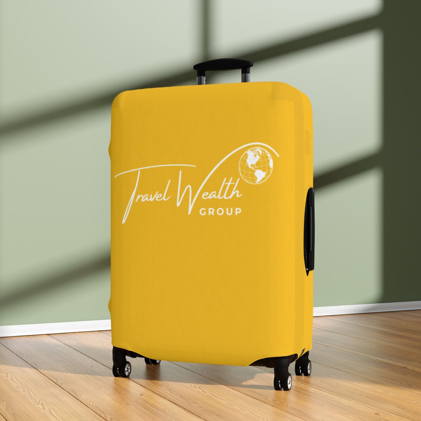 Travel Wealth Group Yellow Luggage Cover - Durable & Stylish Travel Accessory