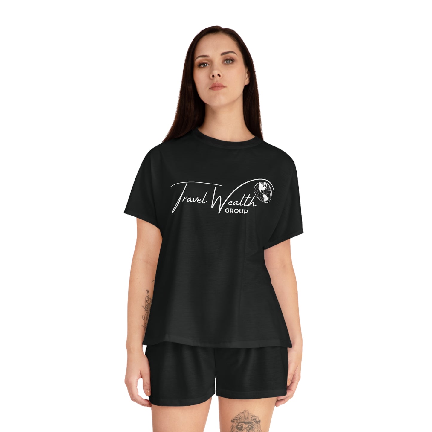 Logo Women's Short Pajama Set (AOP)