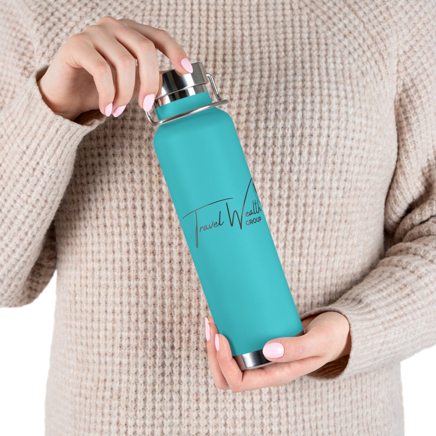 Travel Wealth Group Copper Insulated Water Bottle - 22oz