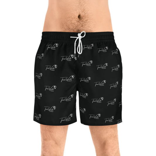 Logo Men's Mid-Length Swim Shorts (AOP)