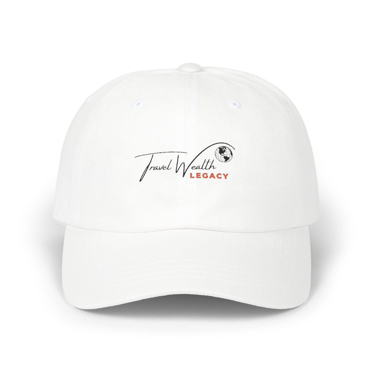 Legacy  Travel Wealth Classic Dad Cap - Relaxed White Baseball Hat