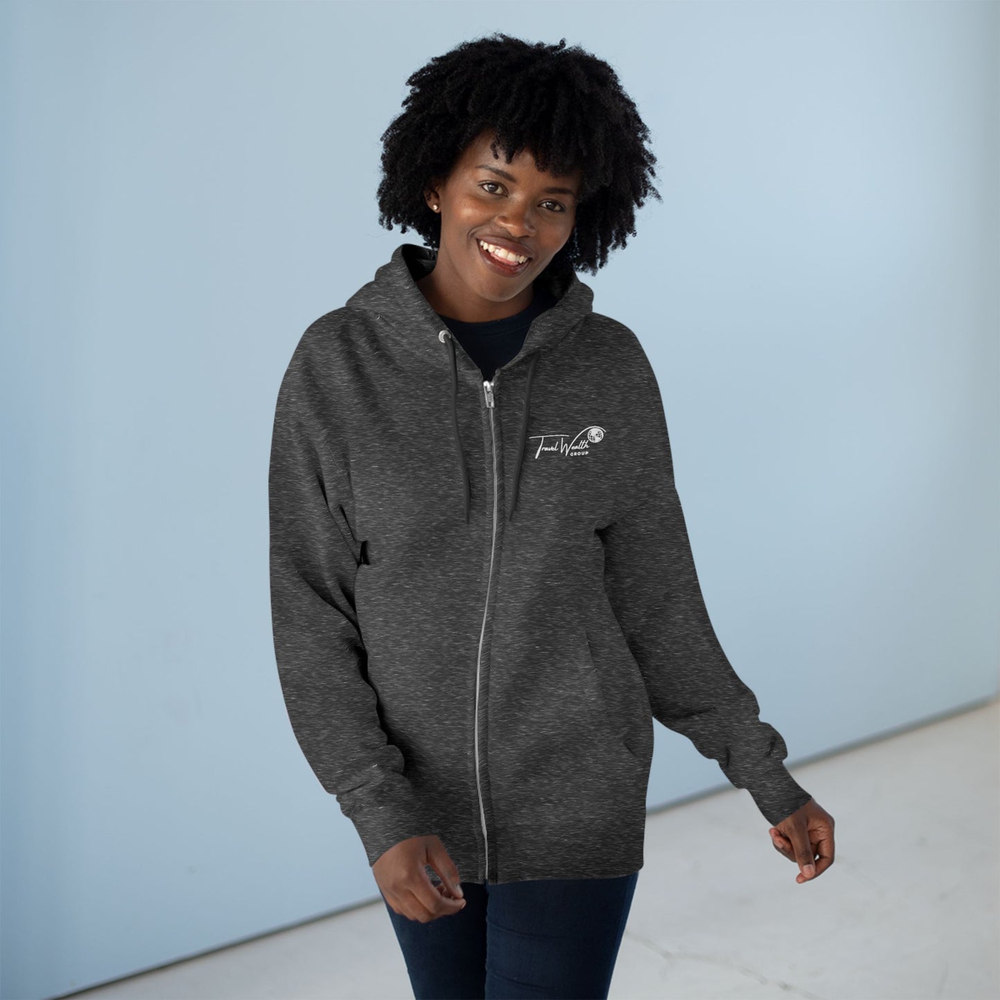 Unisex Zip Hoodie I May talk about travel Non- Stop