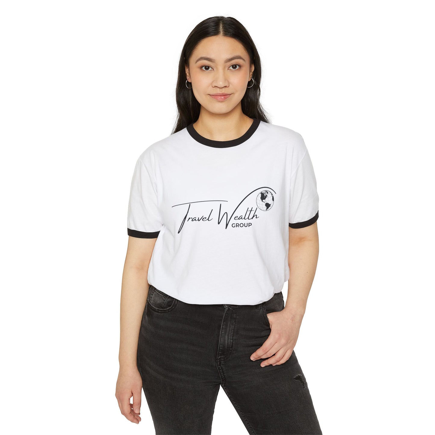 Travel Wealth Group - Unisex Cotton Ringer T-Shirt