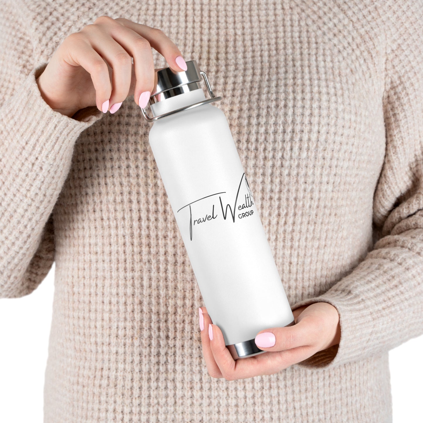 Travel Wealth Group Copper Insulated Water Bottle - 22oz