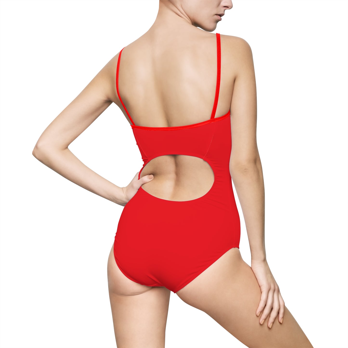 Logo Red Women's One-piece Swimsuit (AOP)