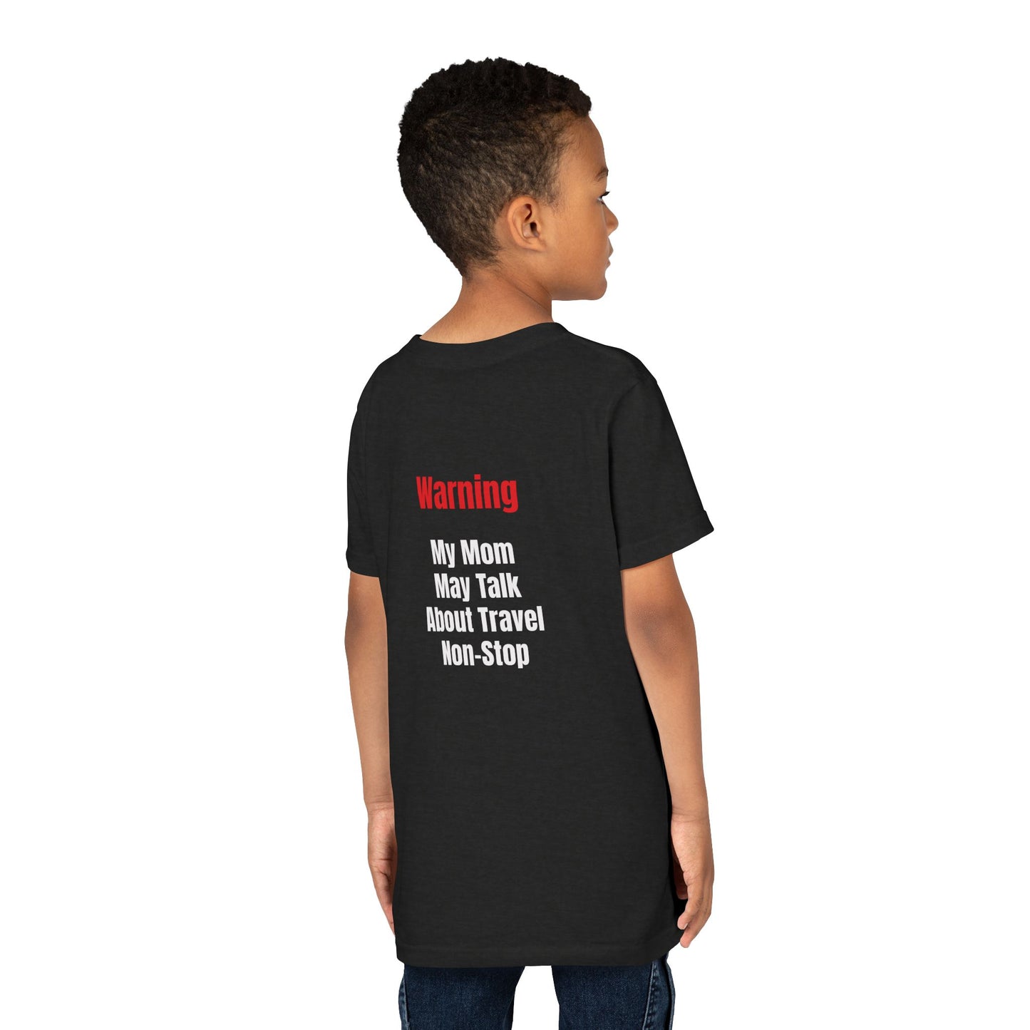 Youth My mom May talk About Travel Non- Stop Short Sleeve Tee