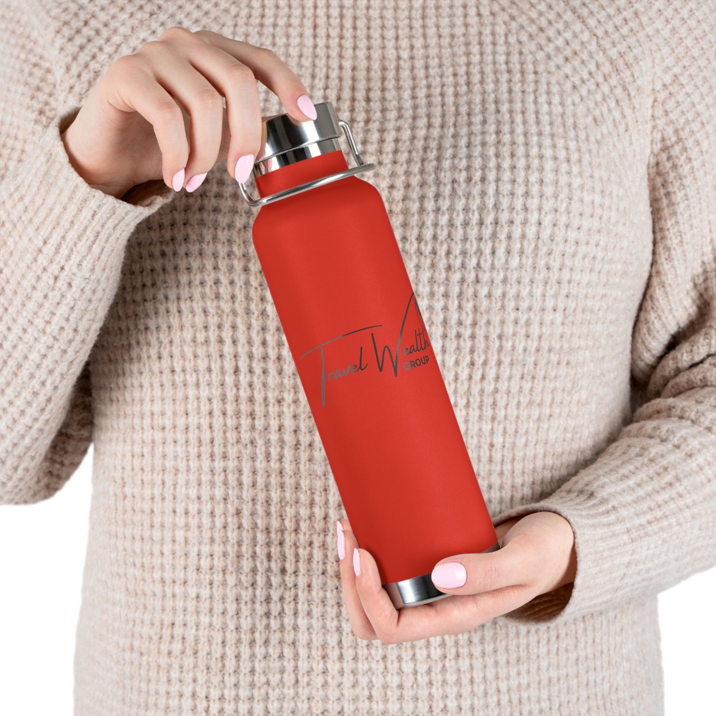 Travel Wealth Group Copper Insulated Water Bottle - 22oz