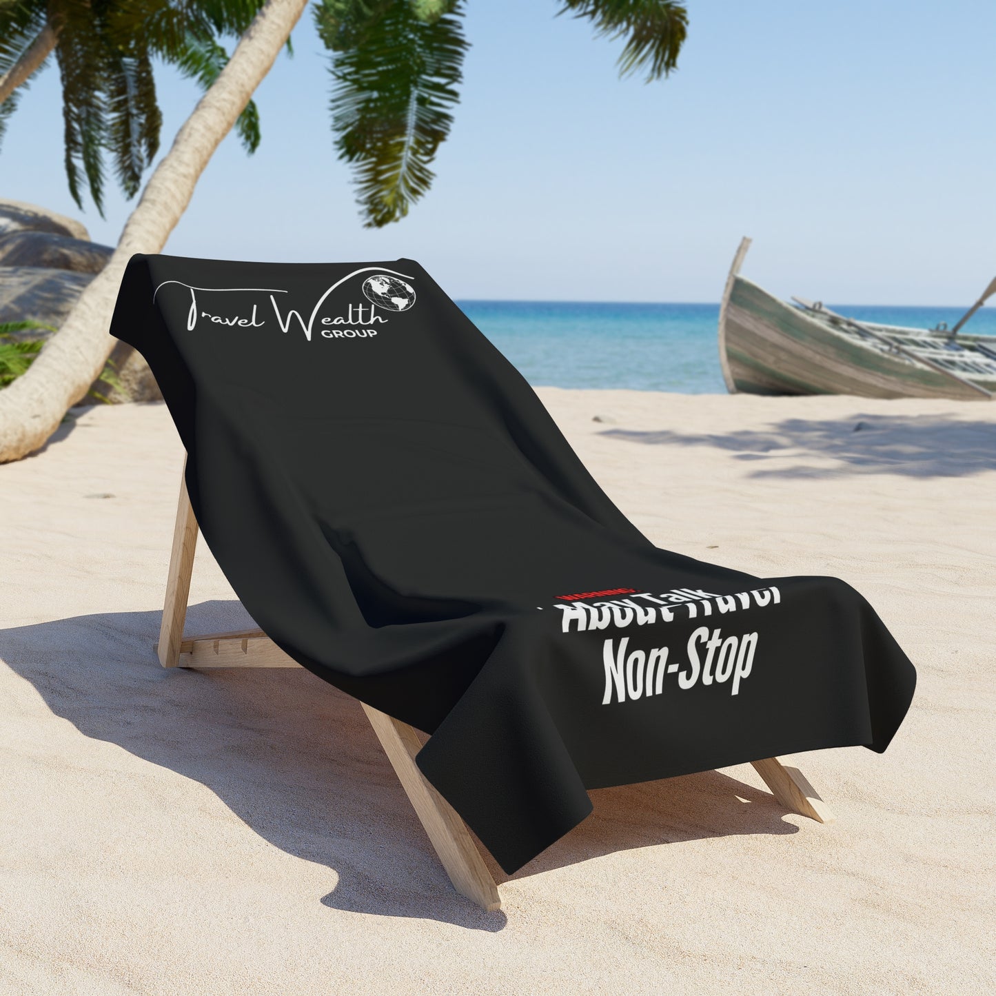 i may talk about travel Beach Towel