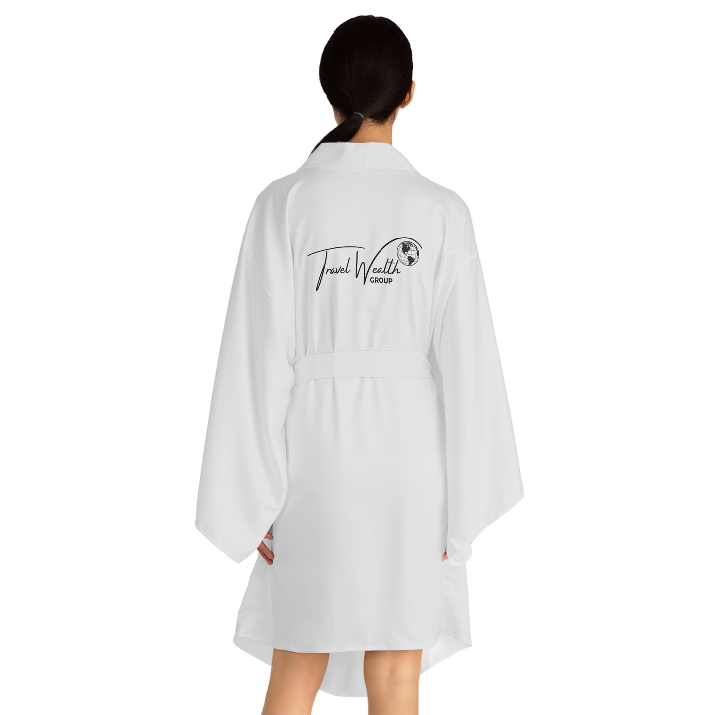 Logo Long Sleeve Kimono Robe (AOP)