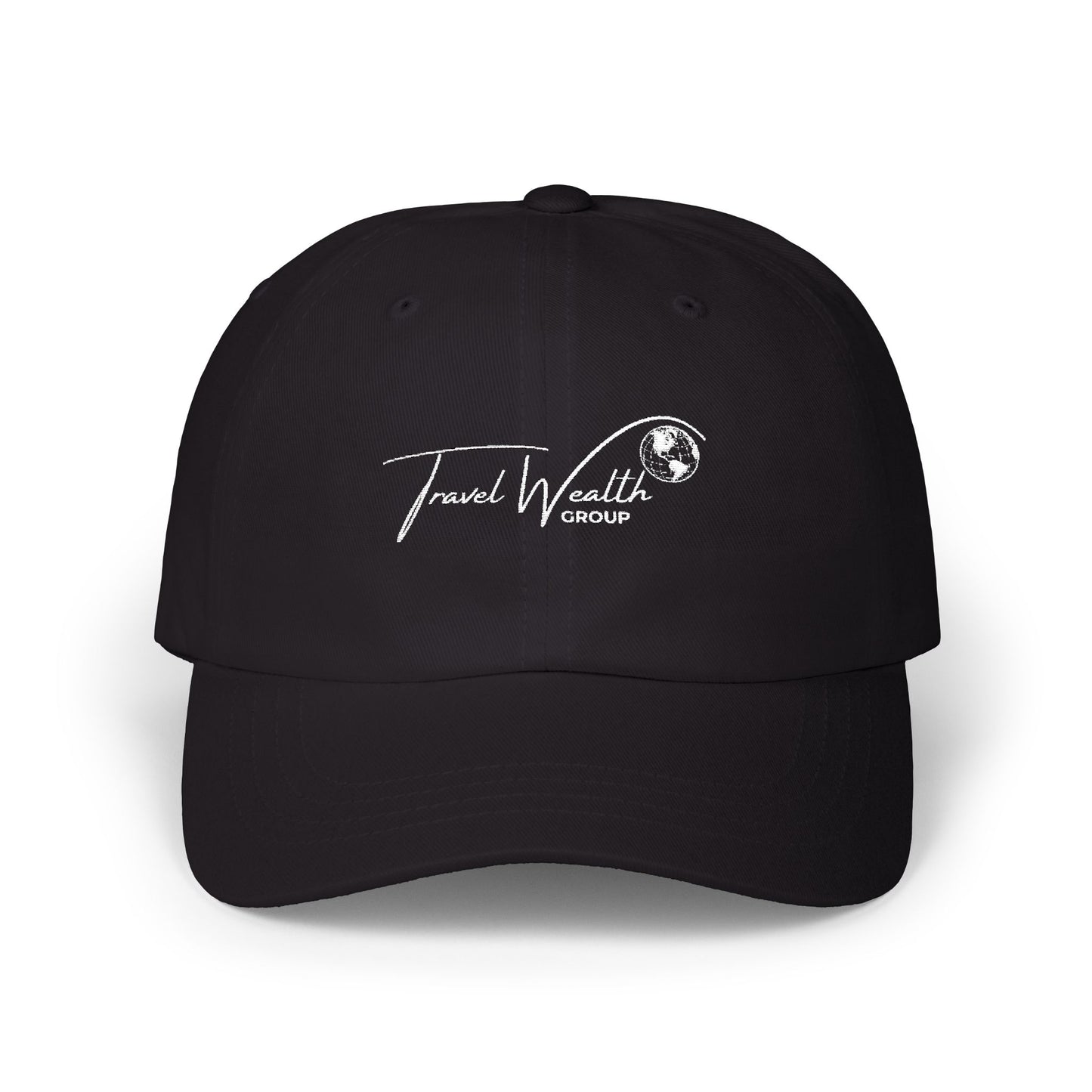 Travel Wealth Classic Dad Cap - Relaxed Black Baseball Hat