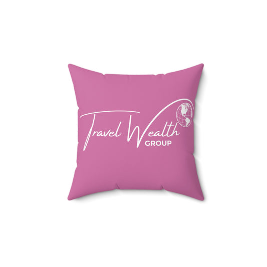 Logo Spun Polyester Square Pillow