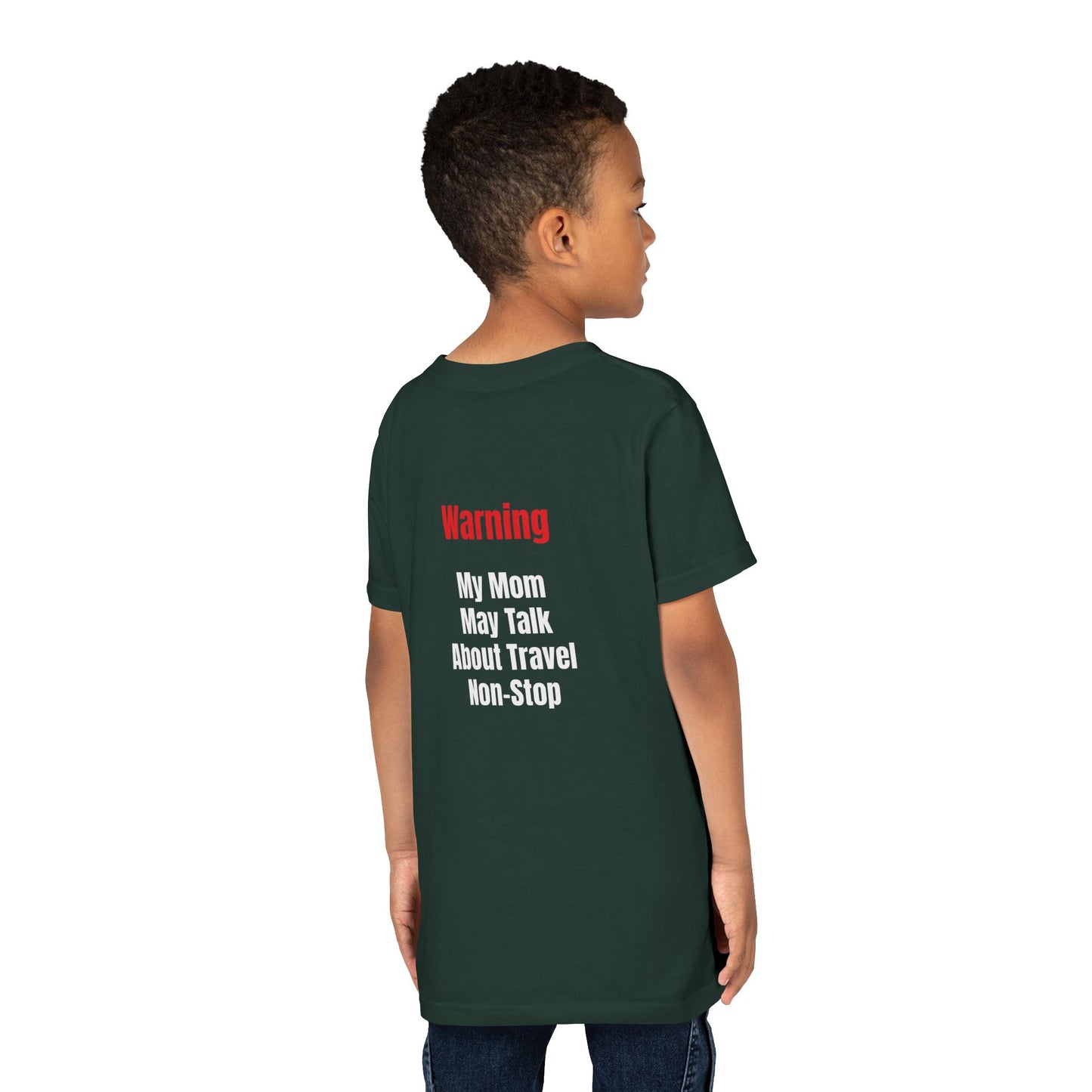 Youth My mom May talk About Travel Non- Stop Short Sleeve Tee