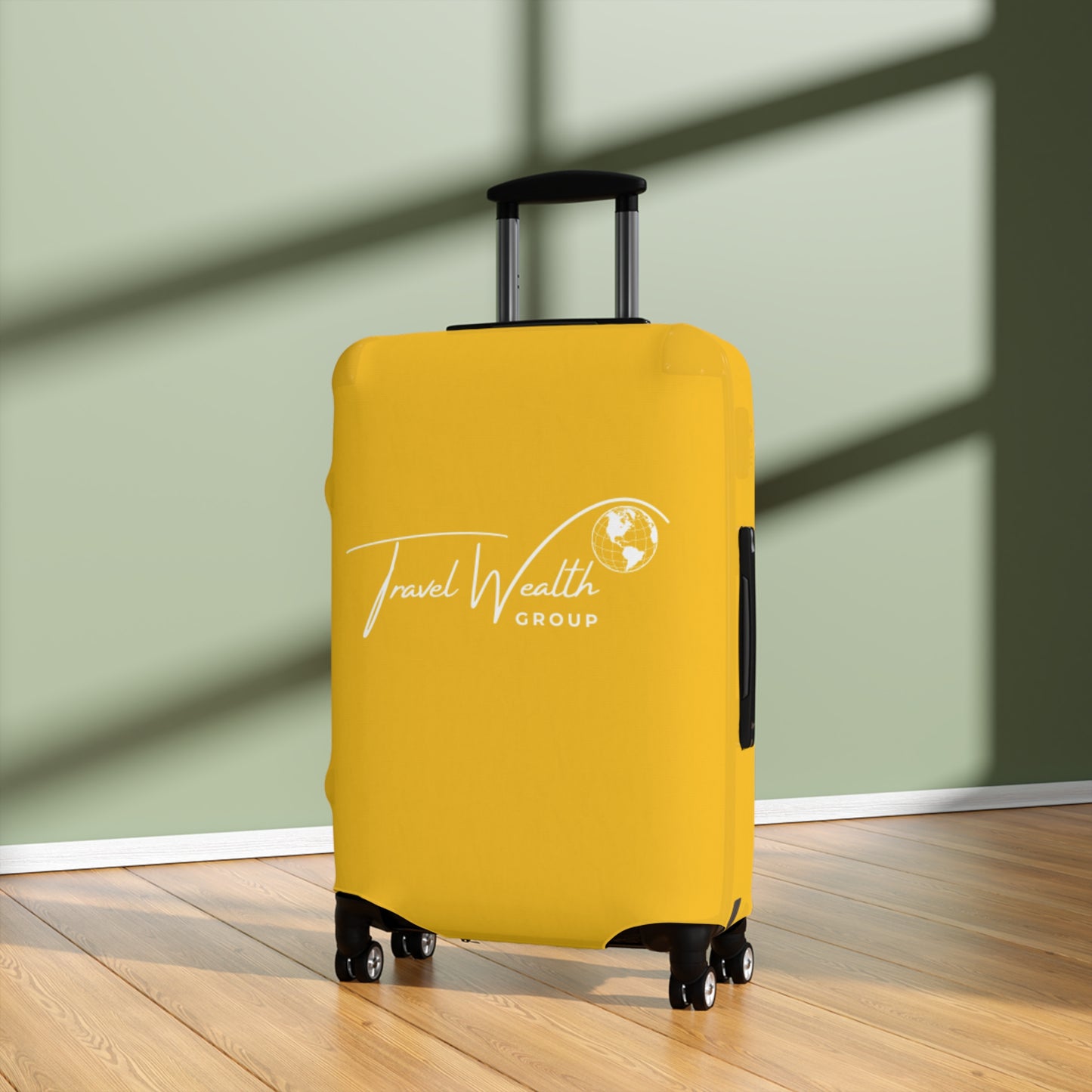 Travel Wealth Group Yellow Luggage Cover - Durable & Stylish Travel Accessory