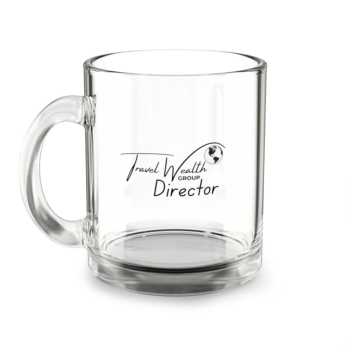 Travel Wealth Group Director - Glass Mug, 10oz