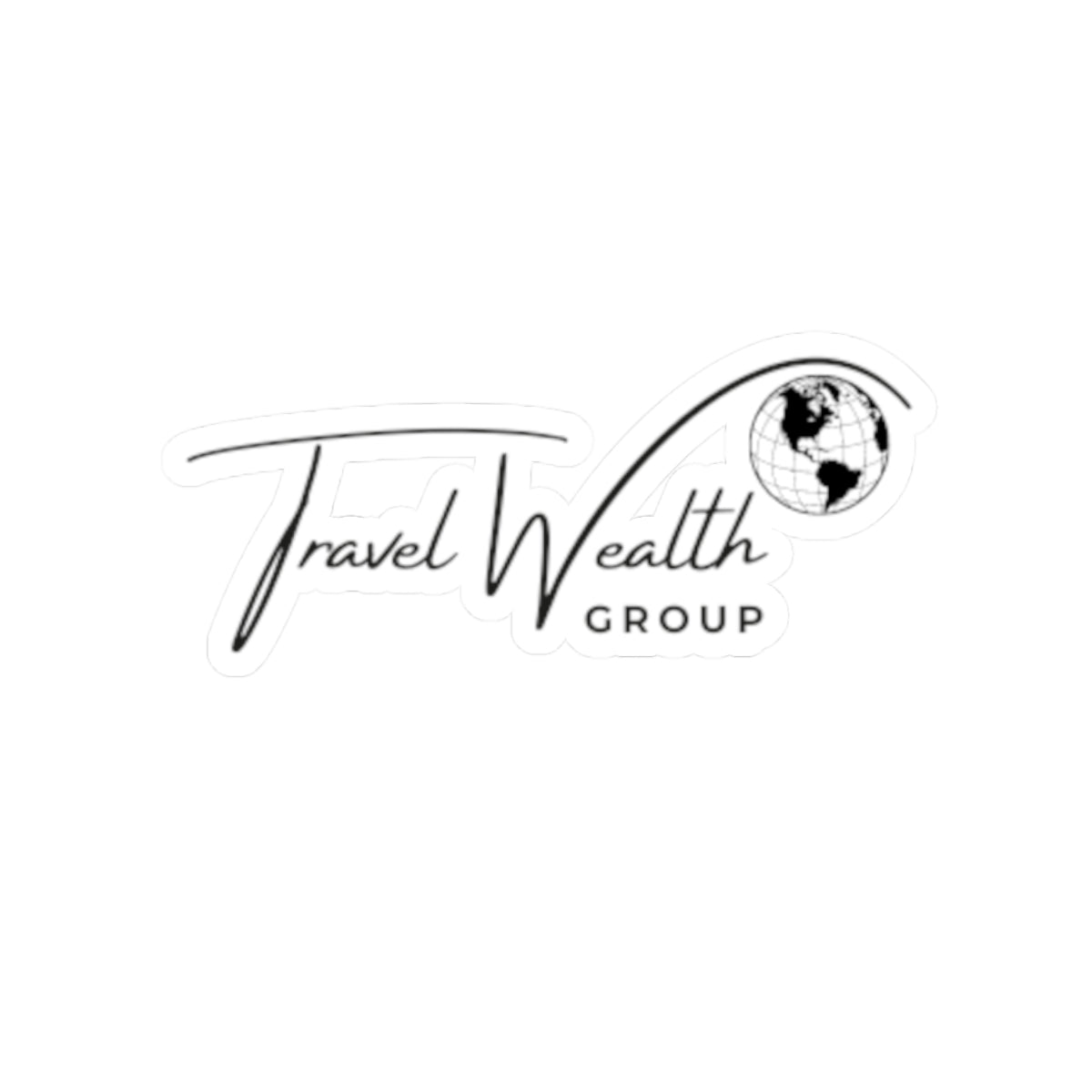 Travel Wealth Group Kiss-Cut Stickers - Perfect for Laptops & Water Bottles