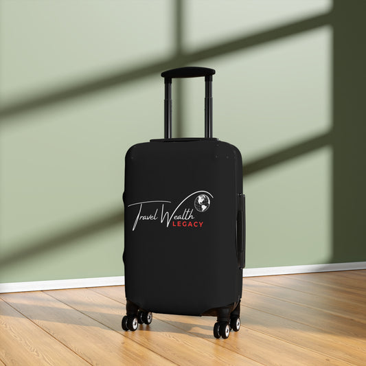 Legacy Travel Wealth  Black Luggage Cover - Durable & Stylish Travel Accessory