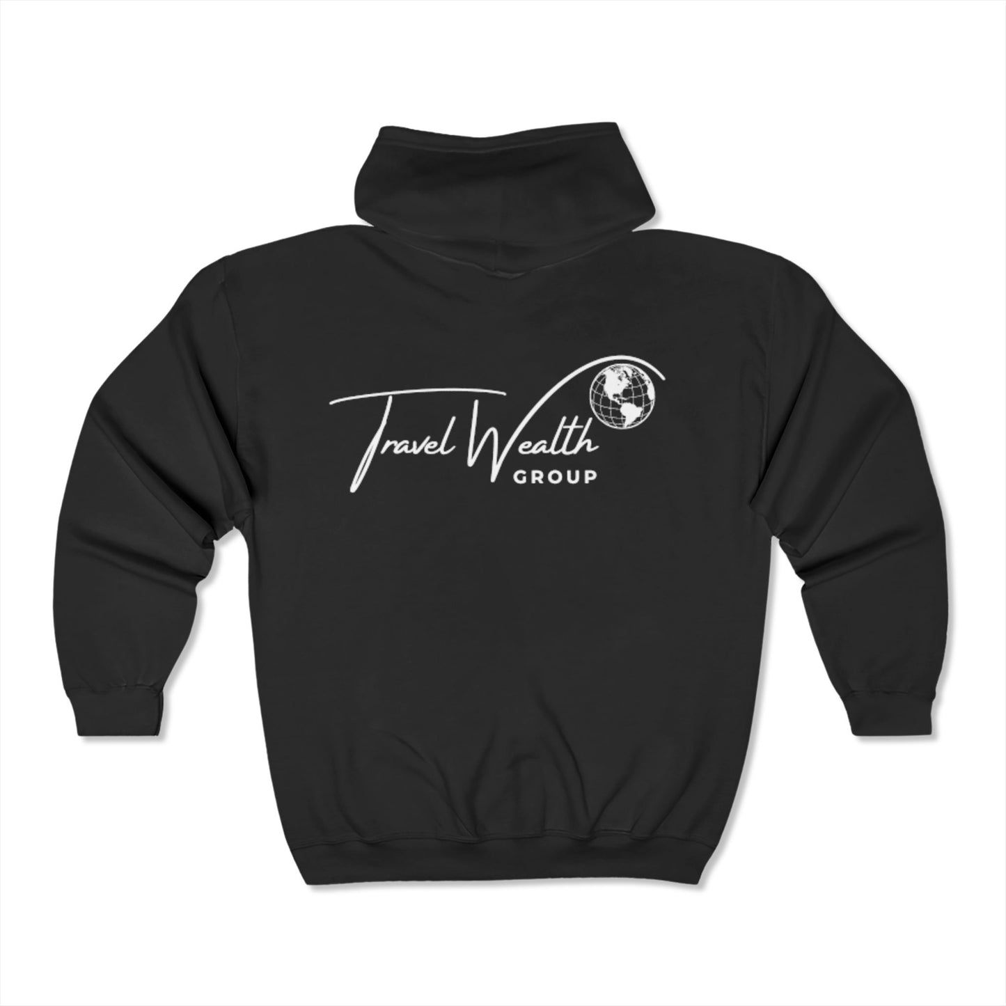 Travel Wealth Group Unisex Full Zip Hoodie - Cozy & Stylish for Adventurers