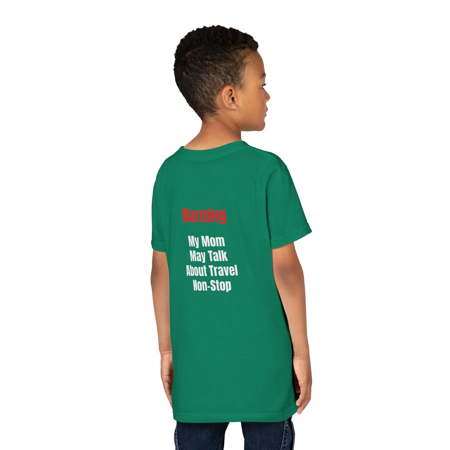 Youth My mom May talk About Travel Non- Stop Short Sleeve Tee
