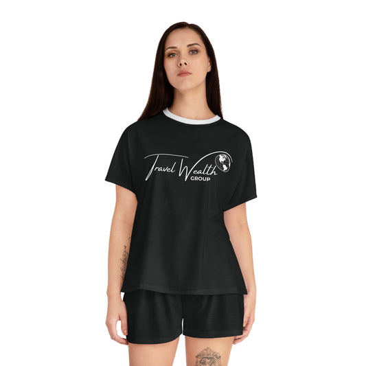 Logo Women's Short Pajama Set (AOP)