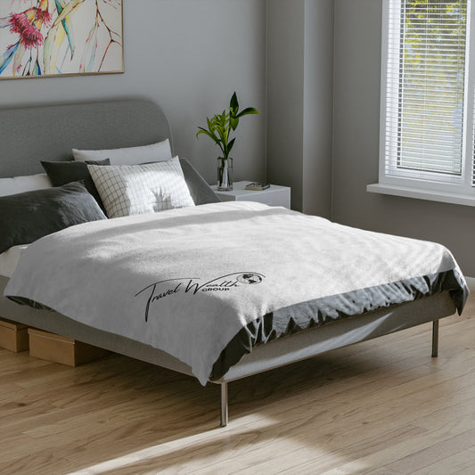 Logo Velveteen Microfiber Blanket