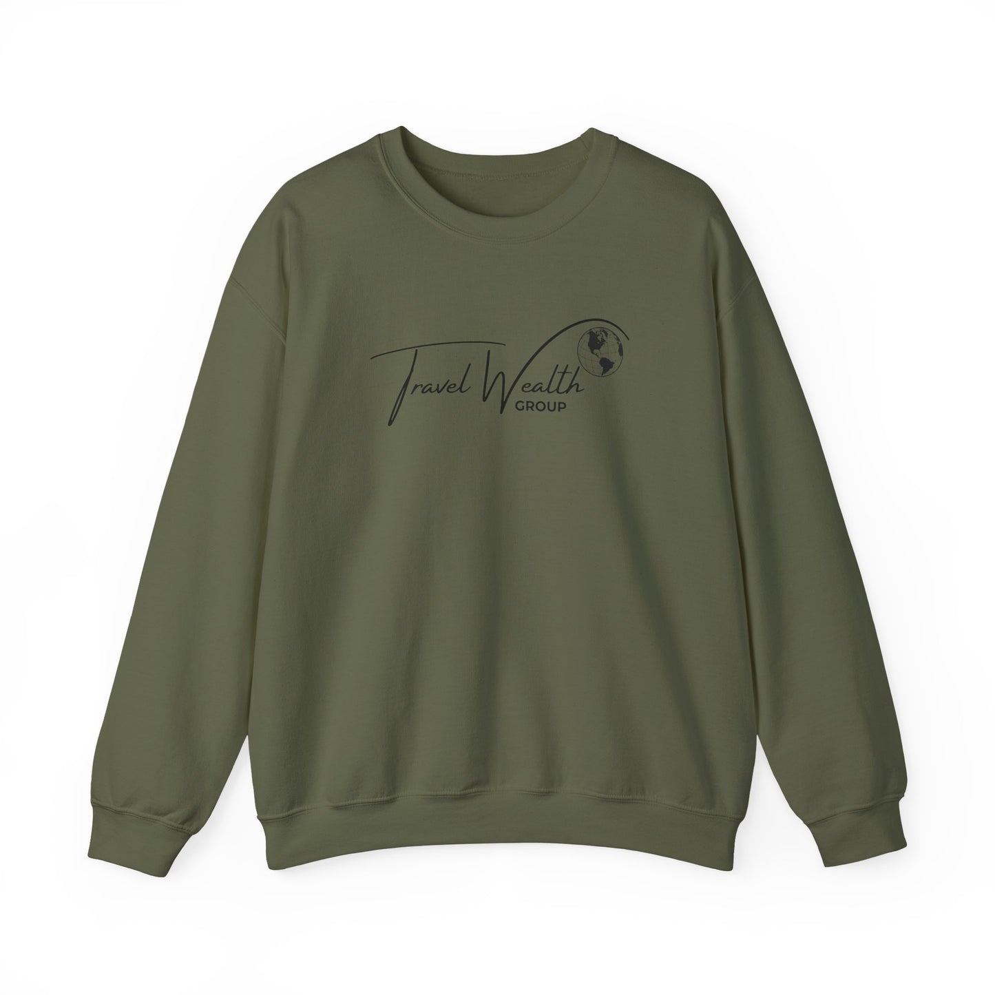 Travel Wealth Group Unisex Heavy Blend™ Crewneck Sweatshirt - Cozy & Stylish for Travel Lovers