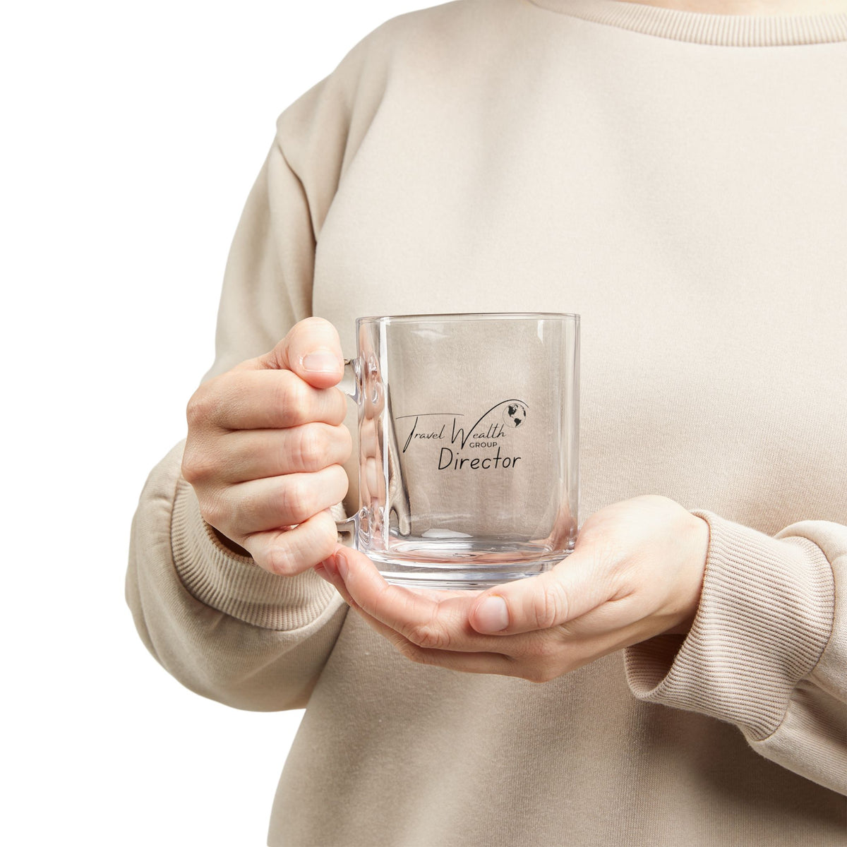 Travel Wealth Group Director - Glass Mug, 10oz