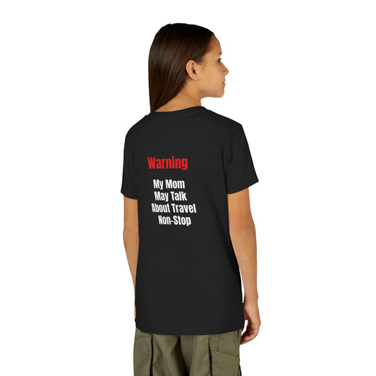 Youth My mom May talk About Travel Non- Stop Short Sleeve Tee