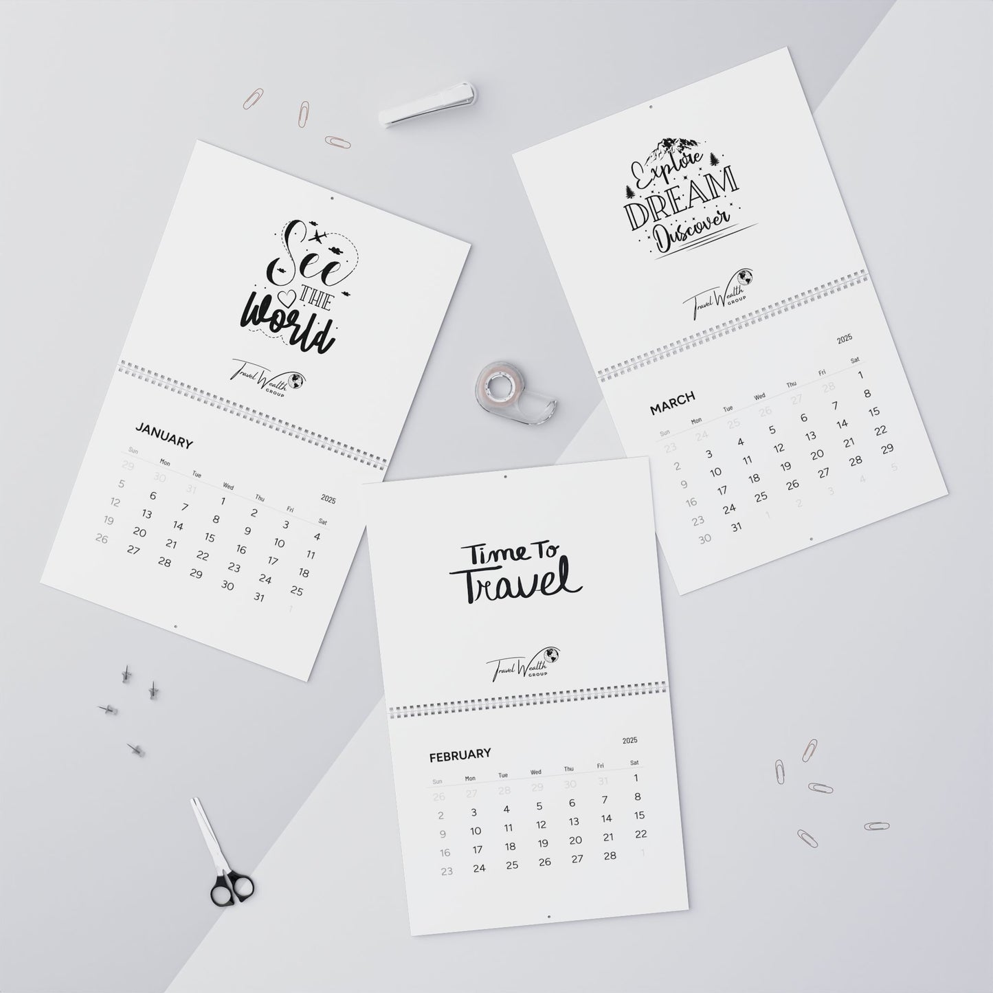 2025 Wall Calendar - See the World & Vacation Vibes