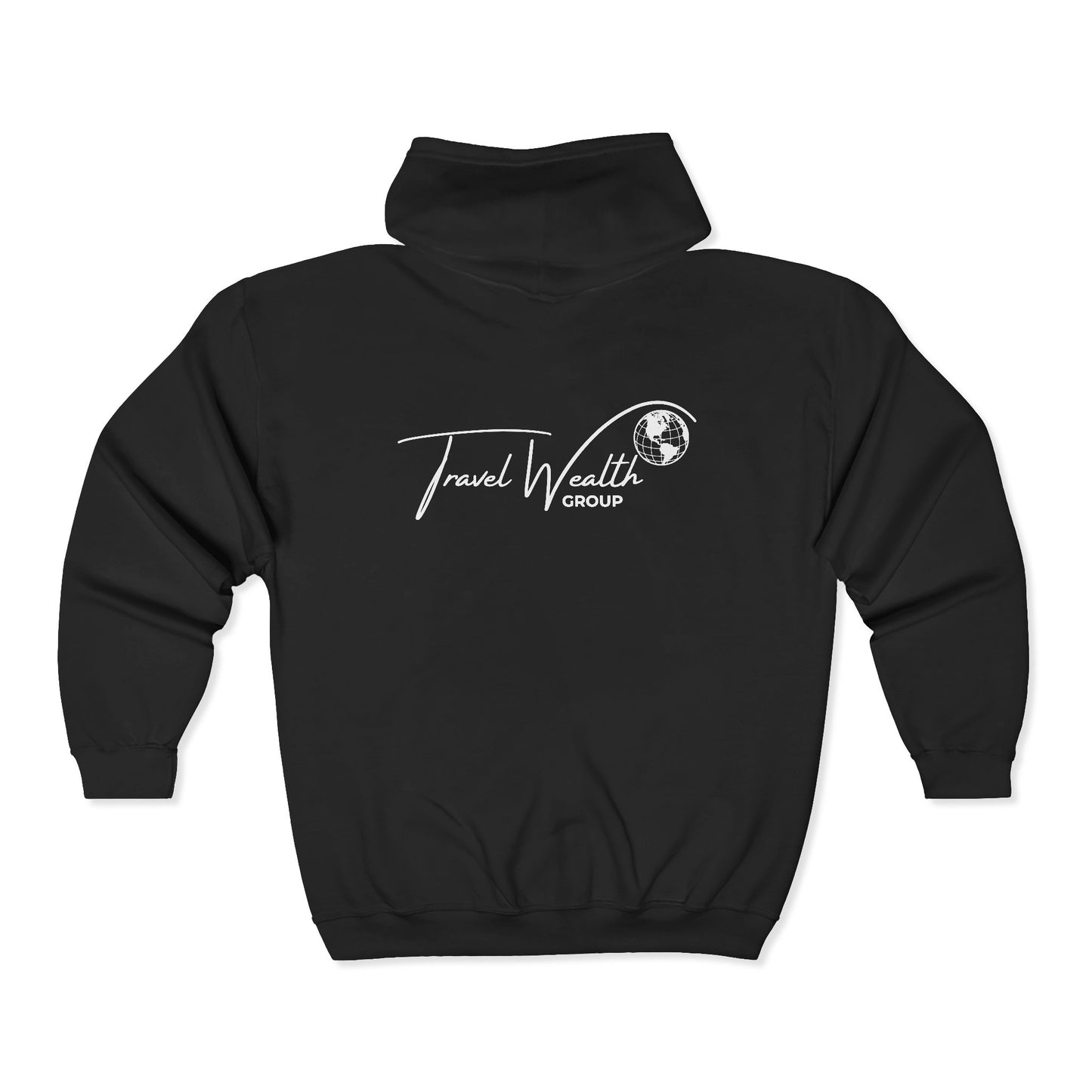 Travel Wealth Group Unisex Full Zip Hoodie - Cozy & Stylish for Adventurers